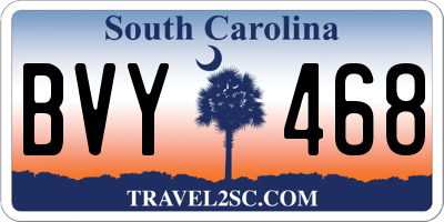 SC license plate BVY468