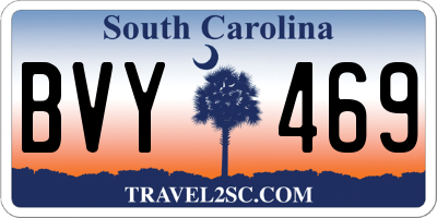 SC license plate BVY469