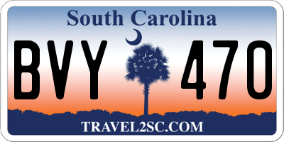 SC license plate BVY470