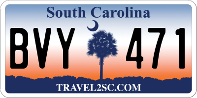 SC license plate BVY471