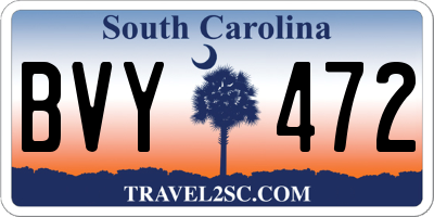 SC license plate BVY472