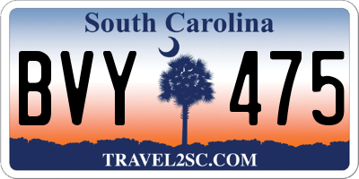 SC license plate BVY475