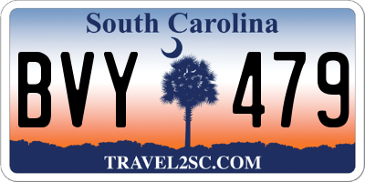 SC license plate BVY479