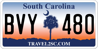 SC license plate BVY480