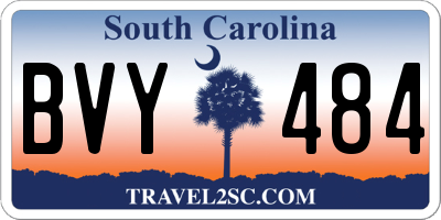 SC license plate BVY484