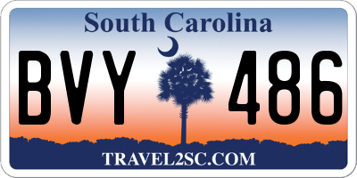 SC license plate BVY486