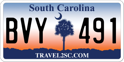 SC license plate BVY491
