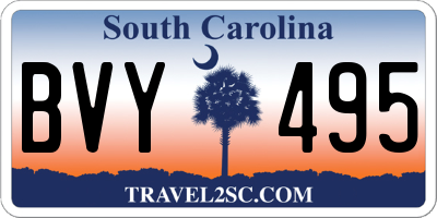 SC license plate BVY495