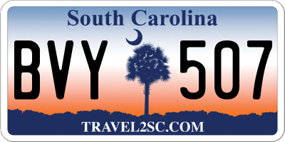SC license plate BVY507