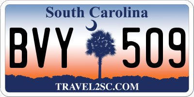 SC license plate BVY509