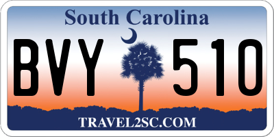 SC license plate BVY510