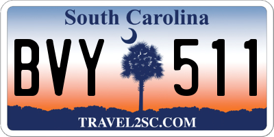 SC license plate BVY511