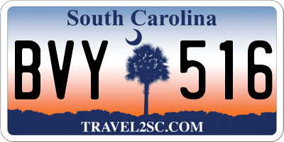 SC license plate BVY516