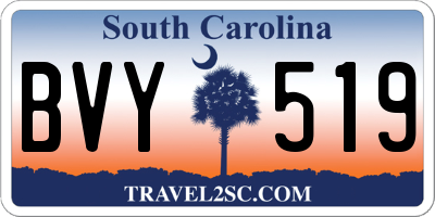 SC license plate BVY519
