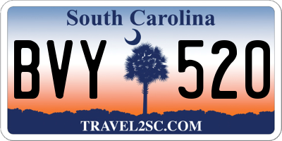 SC license plate BVY520