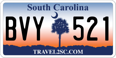 SC license plate BVY521