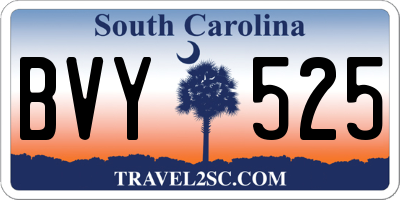 SC license plate BVY525