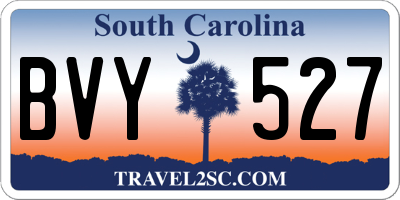 SC license plate BVY527