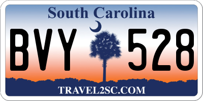 SC license plate BVY528