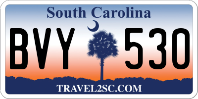 SC license plate BVY530