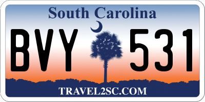 SC license plate BVY531