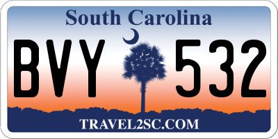 SC license plate BVY532