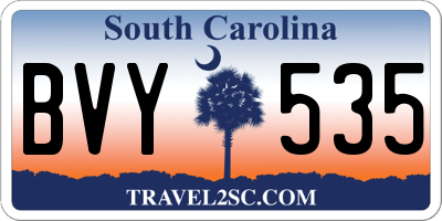 SC license plate BVY535