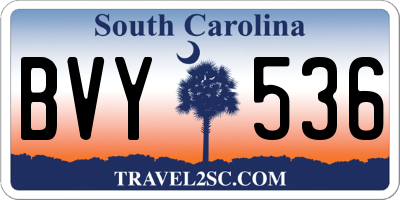 SC license plate BVY536