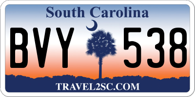 SC license plate BVY538