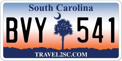SC license plate BVY541