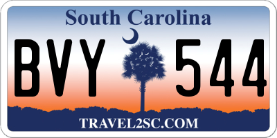 SC license plate BVY544