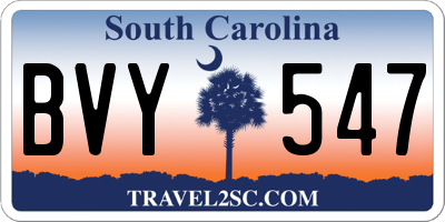 SC license plate BVY547