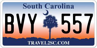 SC license plate BVY557