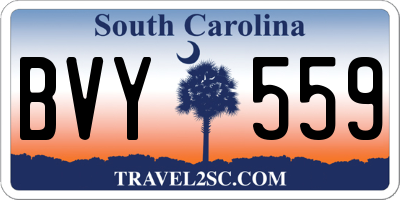 SC license plate BVY559