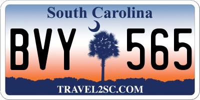 SC license plate BVY565