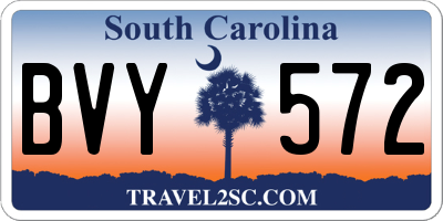 SC license plate BVY572
