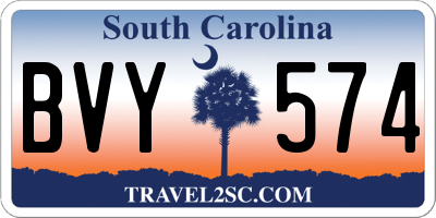 SC license plate BVY574