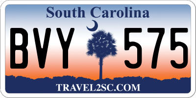 SC license plate BVY575
