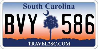 SC license plate BVY586