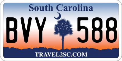 SC license plate BVY588