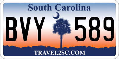 SC license plate BVY589