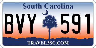 SC license plate BVY591