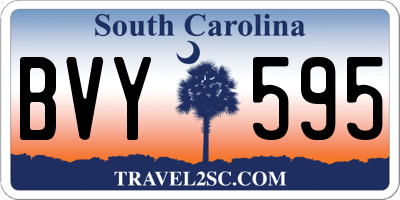 SC license plate BVY595