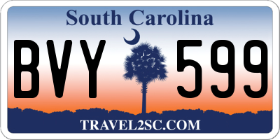 SC license plate BVY599