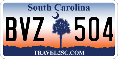 SC license plate BVZ504