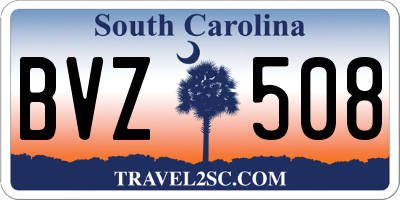 SC license plate BVZ508