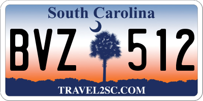 SC license plate BVZ512