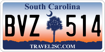 SC license plate BVZ514