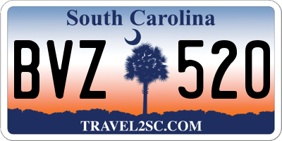 SC license plate BVZ520
