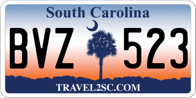 SC license plate BVZ523